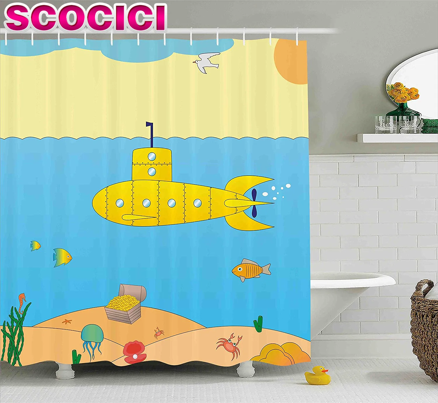 Here S A Great On Sea Animals Decor Shower Curtain Set Nautical Decor Shower Curtain Set Theme With Paper Boat Sea Hy Dolphins Underwater