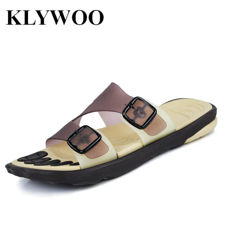 Sandals Men Fashion New Brand Buckle Mens Flip Flop Sandals Casual ...