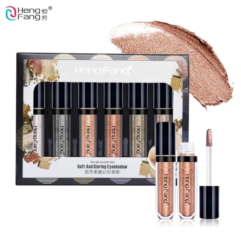 

Hengfang Eye Shadow Set Makeup Pearl Liquid Shining Shimmer Glitter Eyeshadow Waterproof Liquid Eyeshadow Cosmetics#
