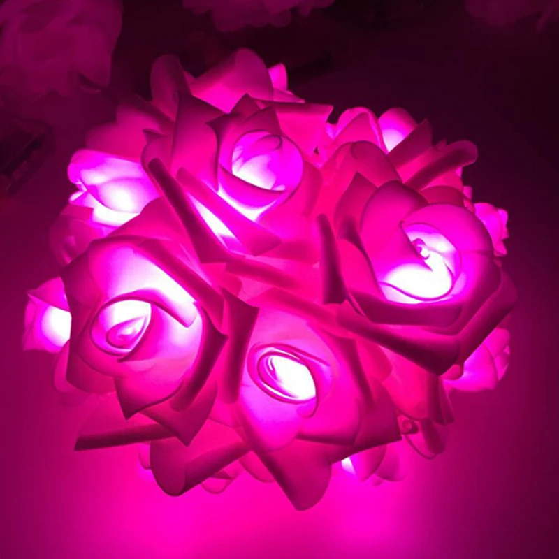 Rose Flower String Lights Led Light String 3m30leds for Christmas Wedding New Year Supplies IndoorOutdoor Decoration (3)