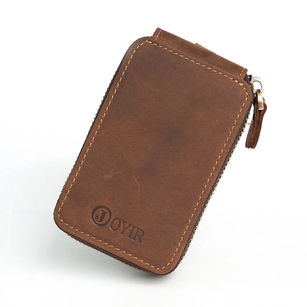 Joyir 100% Натуральная Кожа Ключевые Кошельки Женщины Key Holder Кошелек Мужчины молния