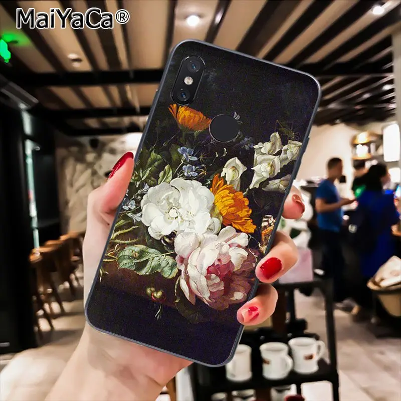 Classic painting flower Butterfly In a Vase aesthetic Art