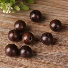 Perles en bois brun foncé, pierres rondes de 6 mm, 8 mm, 10 mm, 12 mm, 15 mm, pour l'artisanat, pour bricolage, conception de bijoux, 100 pièces/lot