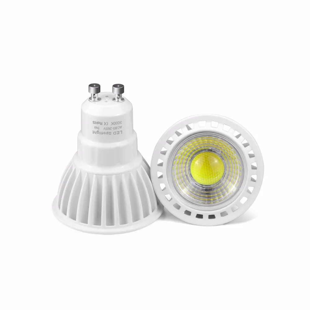 

GU10 LED Bulb lamp 110V 220V 3W 5W 7W Non-Dimmable COB LED Spotlight Aluminum AC85V-265V Indoor lighting