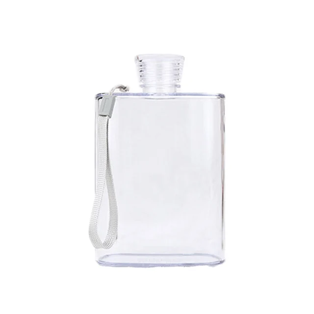 New creative paper fashion flat plastic hip flask AS environmentally