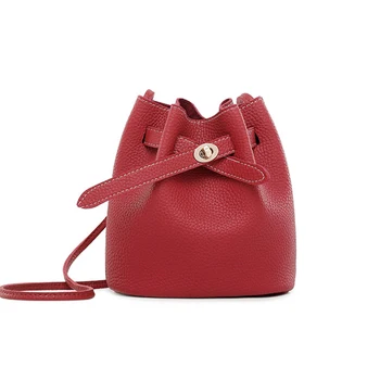 

Haolainu Women Bag Pu Leather Bucket Bags for Women 2018 Fashion Shoulder Bags Brand Designer Ladies Crossbody Messenger Bags