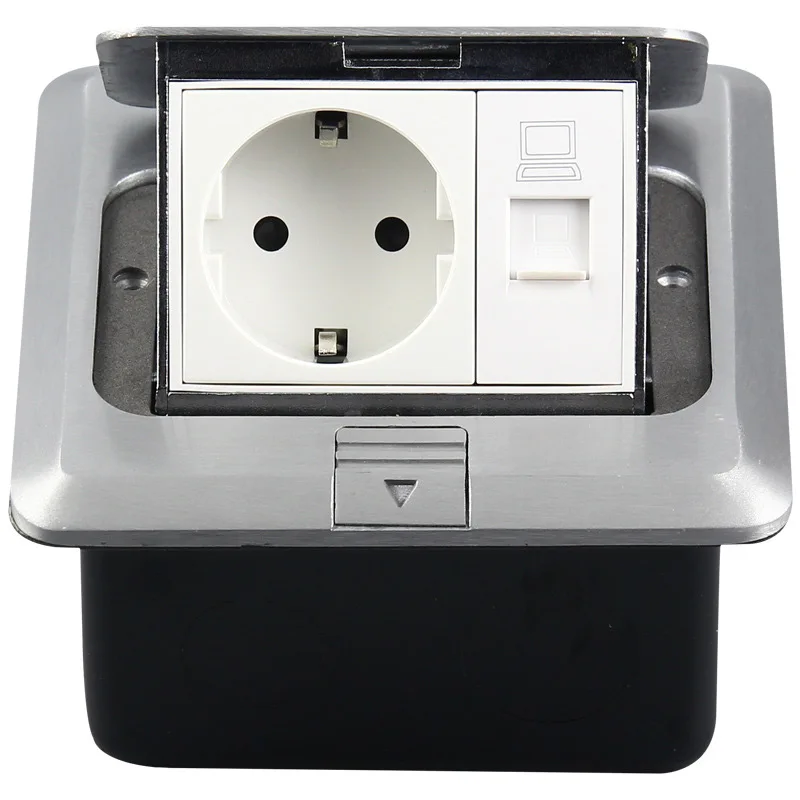 European standard hidden bullet type font b computer b font floor power outlet aluminum alloy font