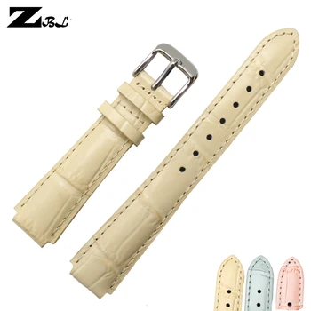 

Genuine Leather watchbands 18*14mm Bamboo grain stitched wrap leather watch strap light color fashion bracelet