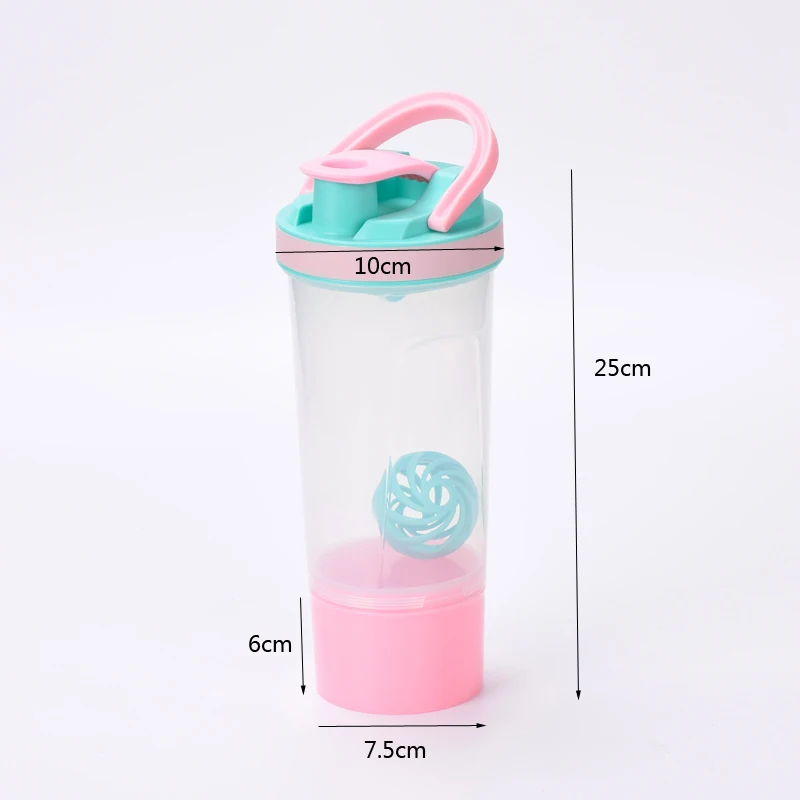 Multifunction Shaker Bottle Protein Powder Shake Cup for Sports Fitness Large Capacity Portable Water Bottle Filter Plastic