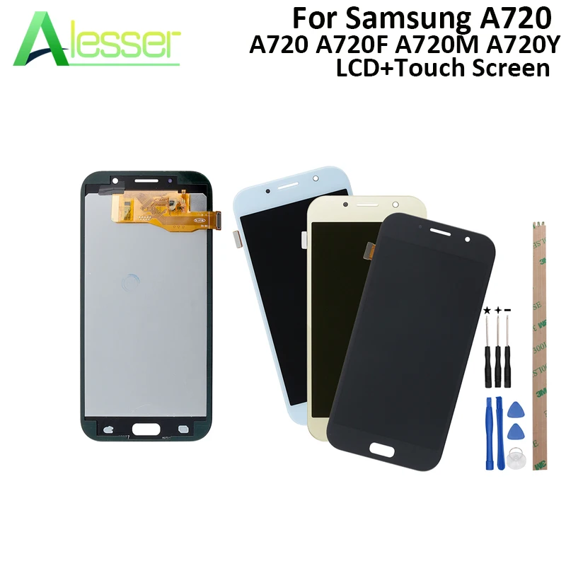 

Alesser For Samsung A720 A720F A720M A720Y LCD Display And Touch Screen Screen Digitizer Assembly Replacement Accessories +Tools