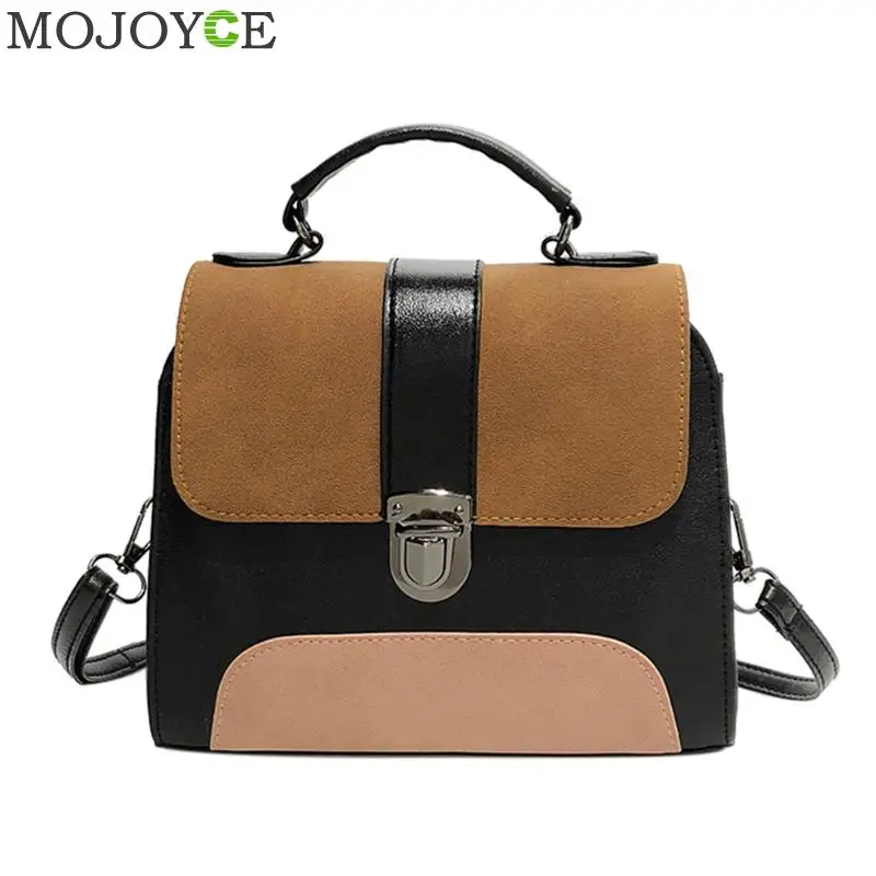 Дамские туфли из pu искусственной кожи Crossbody Сумка Сумочка Лоскутная Цвет мода сумка дамы небольшой Сумочка с ручками сверху клатчи