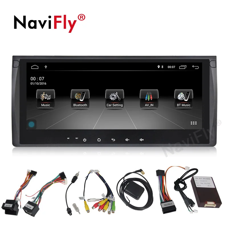 NaviFly 10,25 дюймов 2 ГБ+ 32 ГБ, Android 9,1 автомобиль радио gps для BMW X5 E53 1999-2005 2006/E39 1995 1996 1997-2003 M5