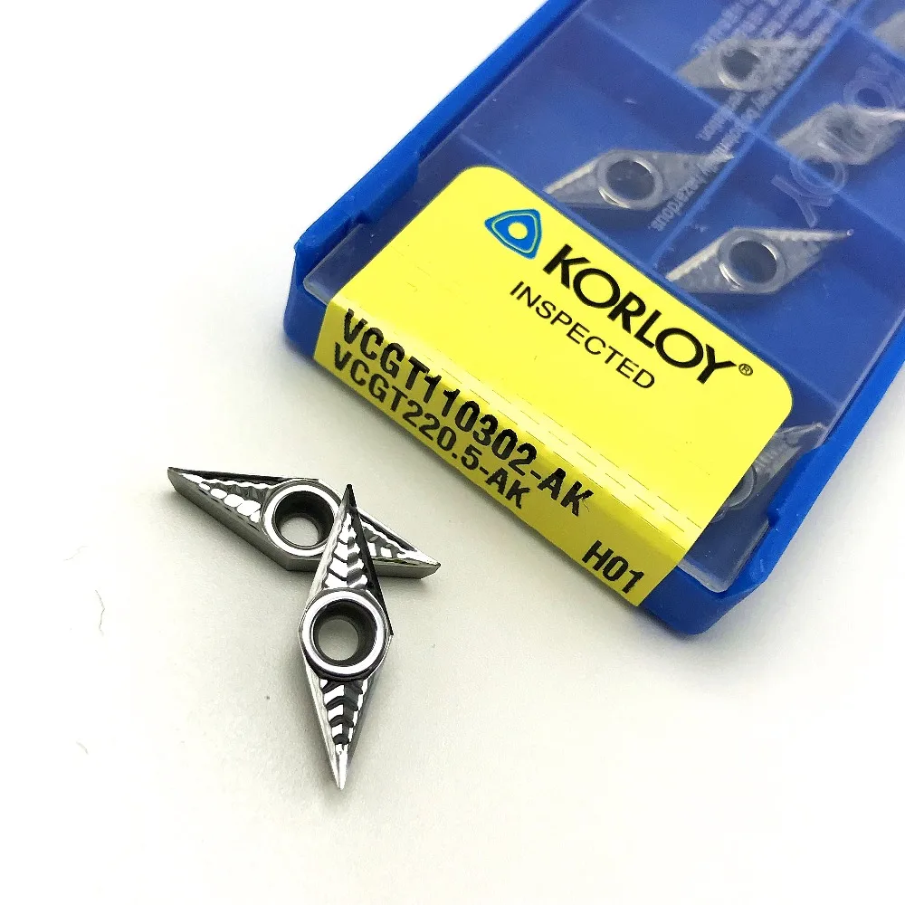 

10pcs Aluminum cutter blade VCGT110302 AK H01 Insert Cutting Tool turning tool CNC Tools AL +TIN Alloy wood