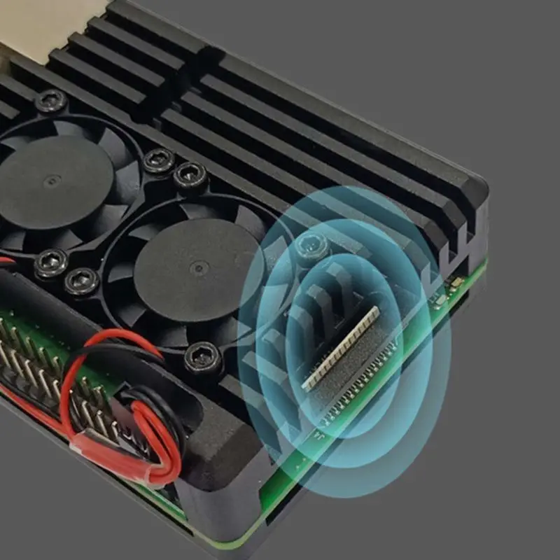 Алюминий сплав радиатор Защитный чехол бесшумный вентилятор охлаждения металла в виде ракушки для Raspberry Pi 3 Model B/B+/2B аксессуары