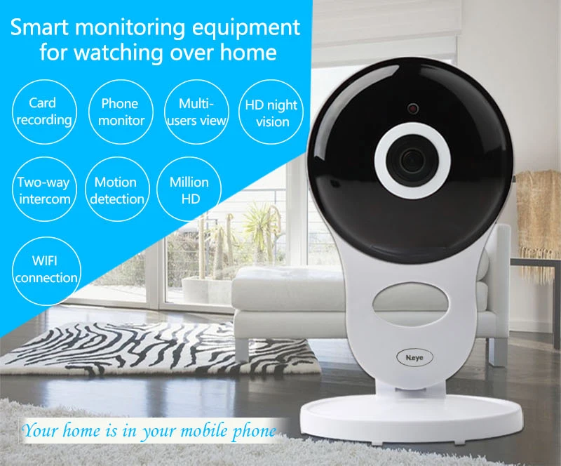 

N_eye Wifi Camera HD 1080P Professional IP Camera Night Vision 360 Degree Panoramic Fish Eye Home Camera Baby Monitor pet camera