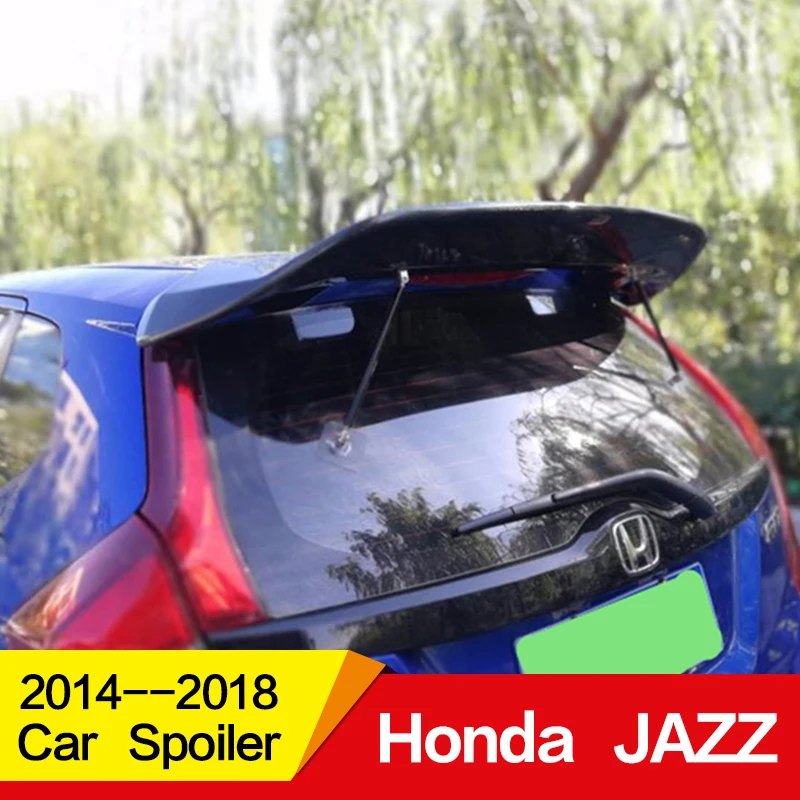 Используется для Honda JAZZ FIT спойлер на крышу крыло JDM gk5 15 16 17 18 19 лет АБС пластик углеродное волокно аксессуары для автомобиля