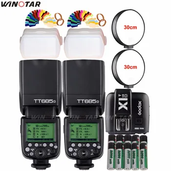 

2x Godox TT685O 2.4G Wireless HSS GN60 1/8000s TTL Flash Speedlite +X1T-O Trigger + 10x 2500mAh Battery for Olympus/Panasonic