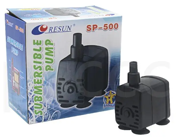 Серия RESUN SP аквариумный энергосберегающий бесшумный водяной струйный насос, морской погружной насос для аквариума, садовый насос для фонтана - Цвет: RESUN SP-500