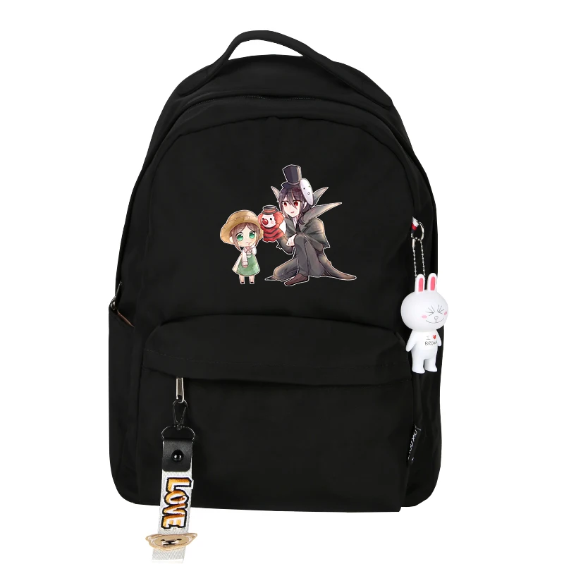 

Fifth personality backpack girl school bags for teenage College wind Women SchoolBag High student bag black nylon printing