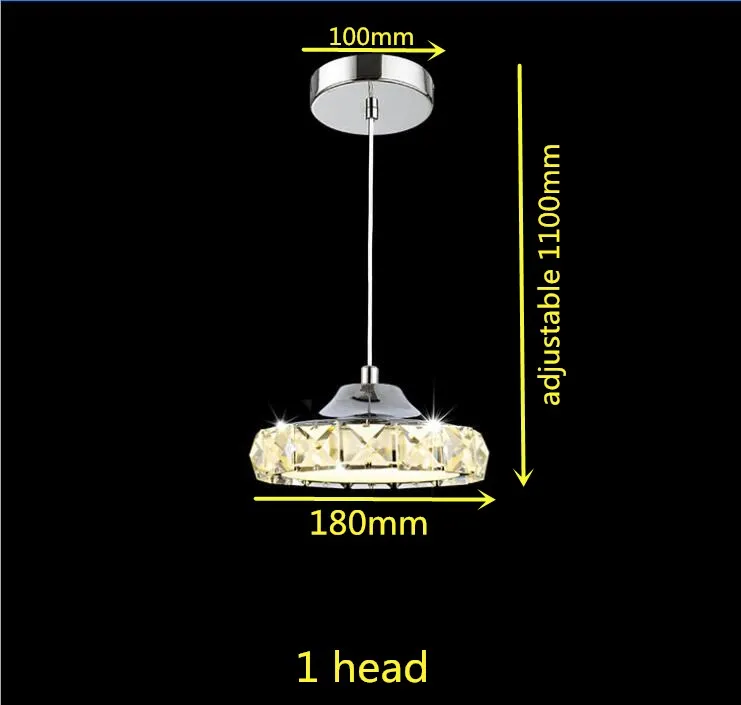 Lustre de Cristal Luminária de Cristal Pingente de Diâmetro Moderno Lâmpada Led Ac110-260 Luz 2 Lustre de cristal moderno lâmpada led lustre