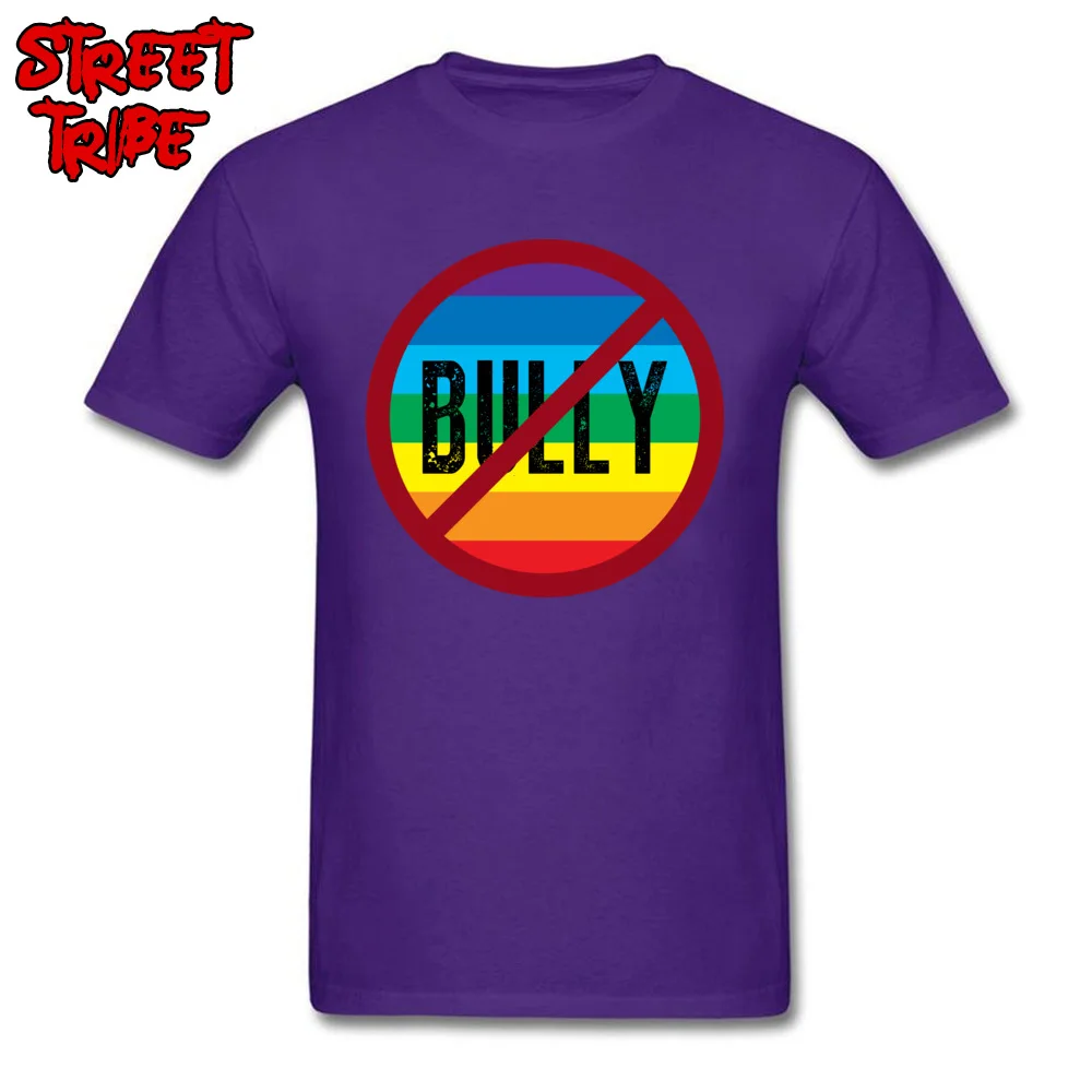 Fashion Men T-Shirt Bully Personalized Tops Shirt Pure Cotton Short Sleeve comfortable Tee-Shirt Round Neck Free Shipping Bully purple