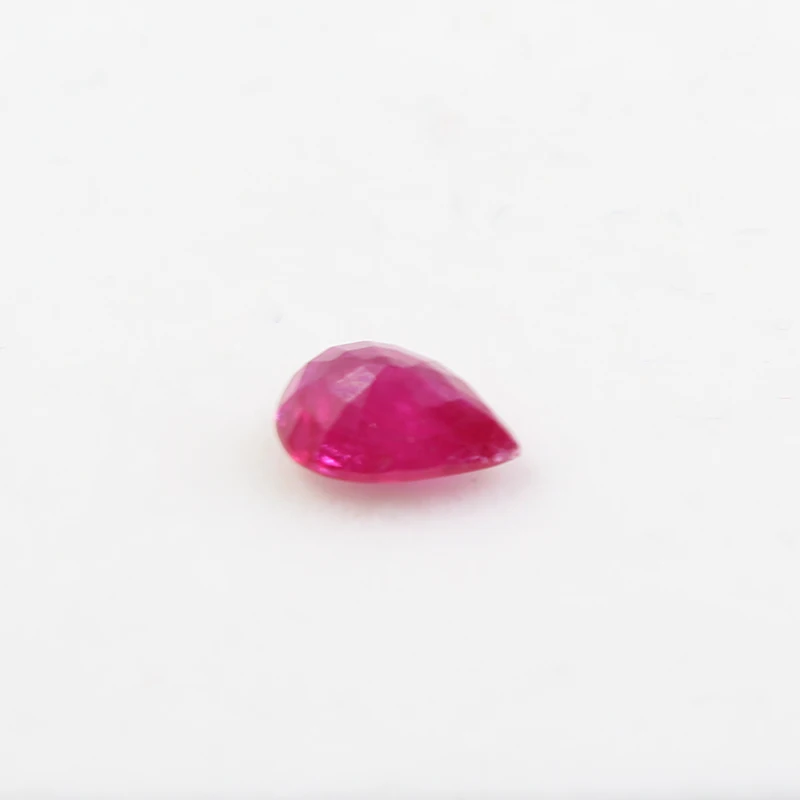 5 mm * 7 mm real natural heated ruby loose gemstone for jewelry DIY 0.6ct Pear cut ruby gemstone