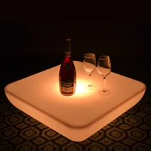 SK-LF28U (L62*W62*H21cm) Waterproof LED Bar Furniture Table Glowing Square Coffee Table for Wedding free shipping 2pcs/Lot