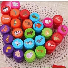 26 шт./партия, Детские штампы в виде мультяшных животных, детские пластиковые резиновые автоматические печати, игрушки для детей, рождественский подарок