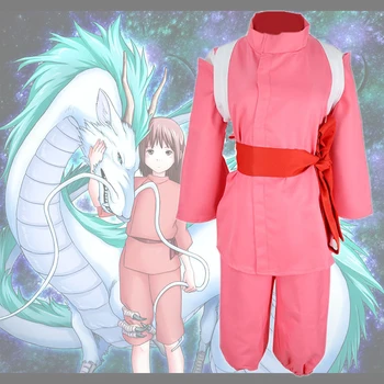 

Hayao Miyazaki Series Anime Movie Spirited Away Ogino Chihiro Kimono Set Haku Clothes Kit Cosplay Costume for Women Men S-XL