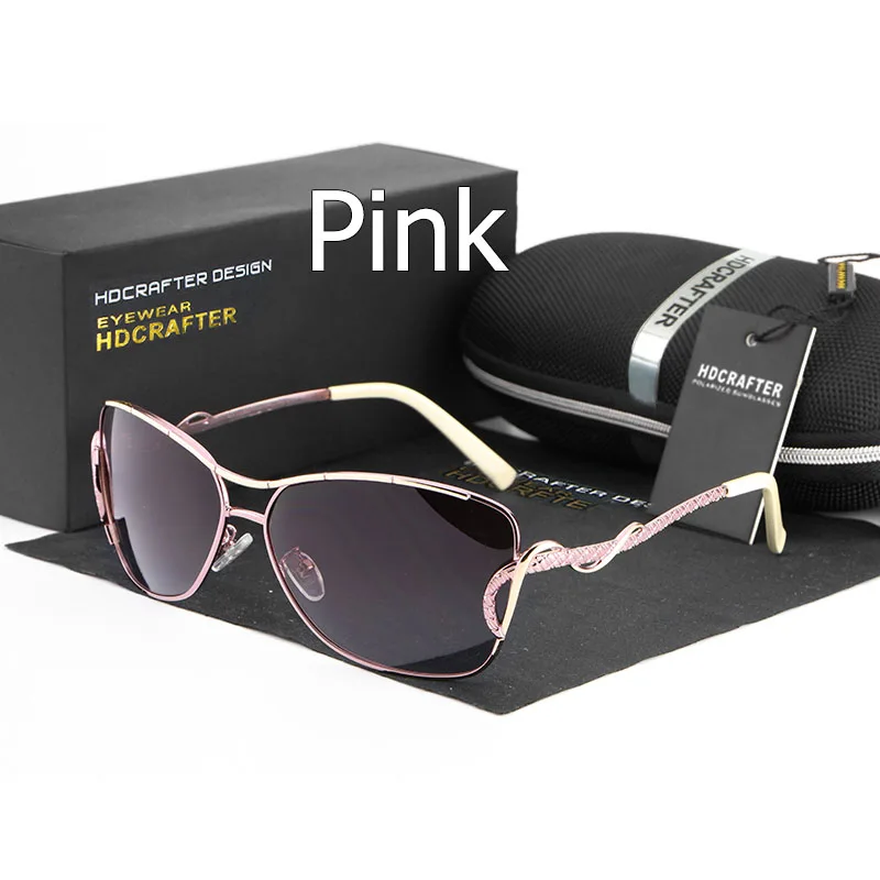 Женские солнцезащитные очки с полиуретановыми линзами - Цвет линз: Pink