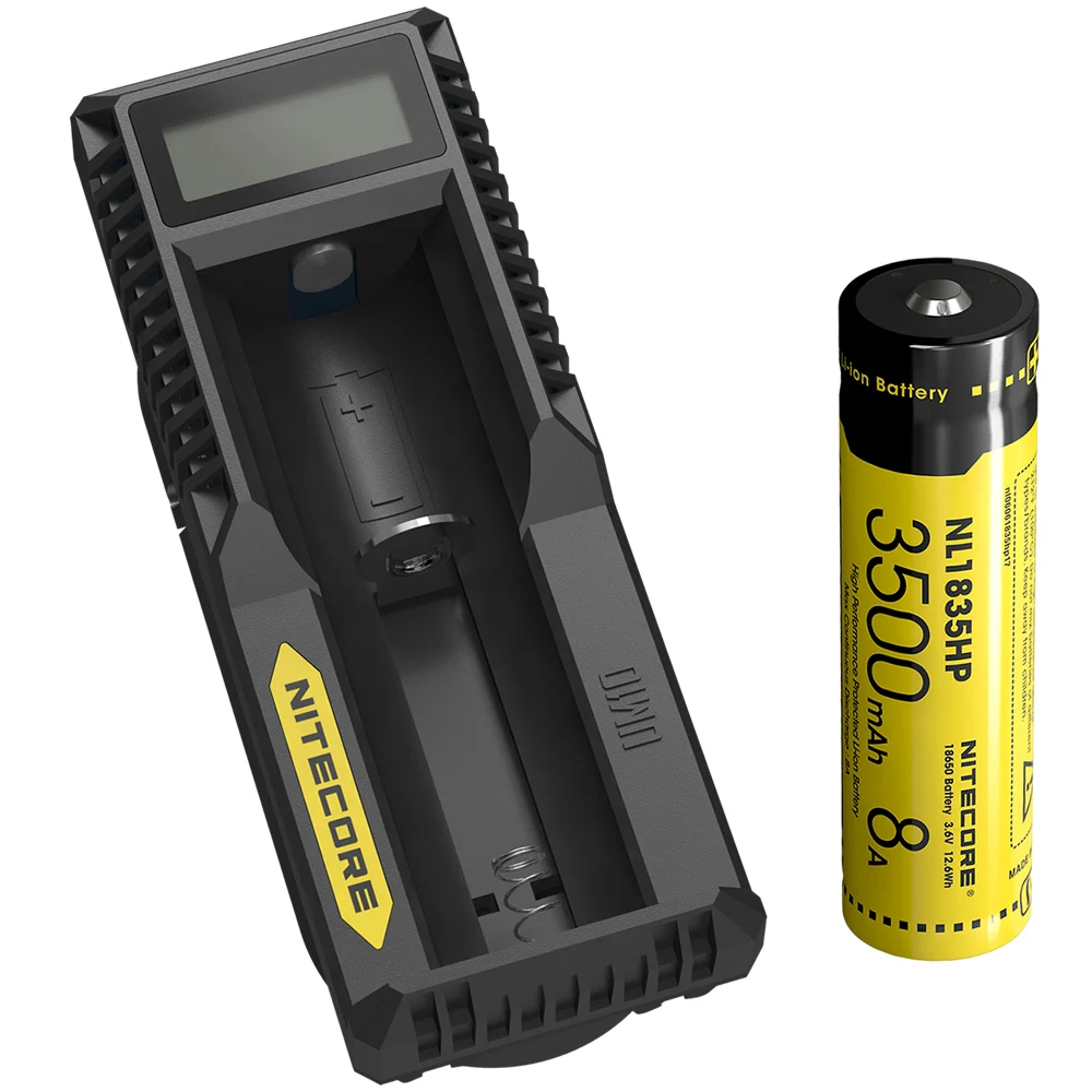 Nitecore NL1835HP высокая производительность 18650 3500mAh 3,6 V 12.6Wh 8A Защищенный Литий-ионный аккумулятор с кнопками для высокого качества Дренажные устройства