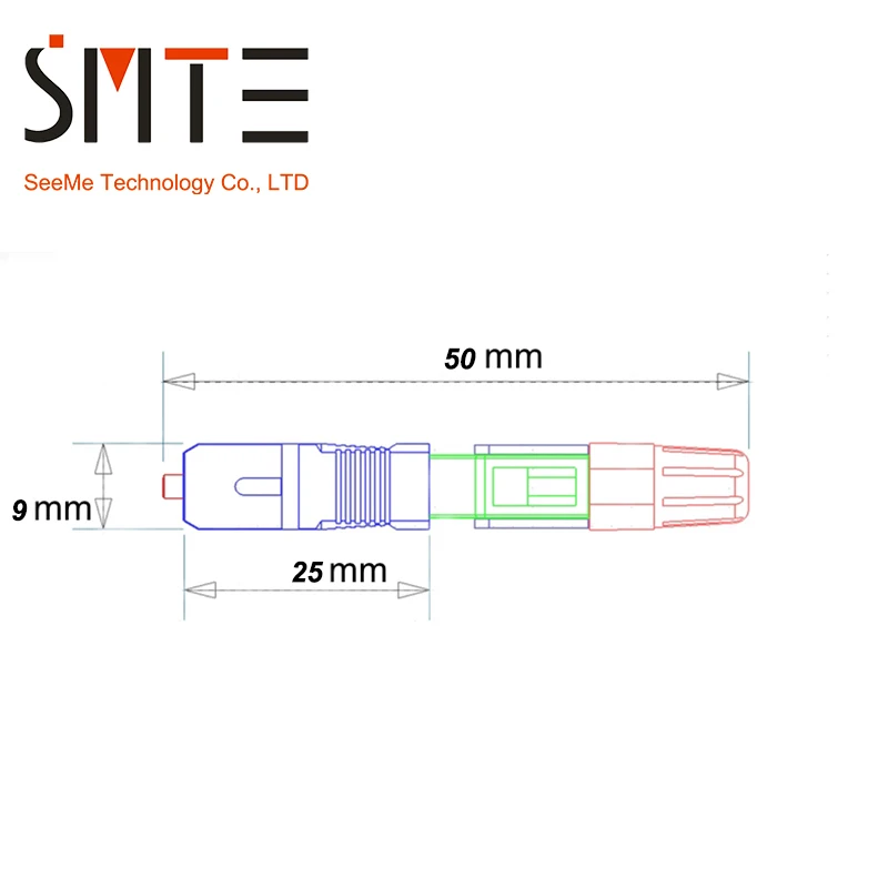 100 шт./лот SC/APC NPFG 8802 TLC/3 XF 5000 0322 3 55 мм Высокое качество быстрый разъем FTTH Волоконно