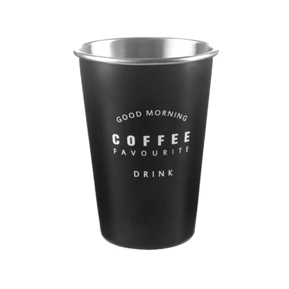 500 мл многоразовая кофейная чашка из нержавеющей стали для дома и офиса, чайная кружка, контейнер с крышкой, модные кофейные чашки из волокна, чайные кофейные кружки, чашка