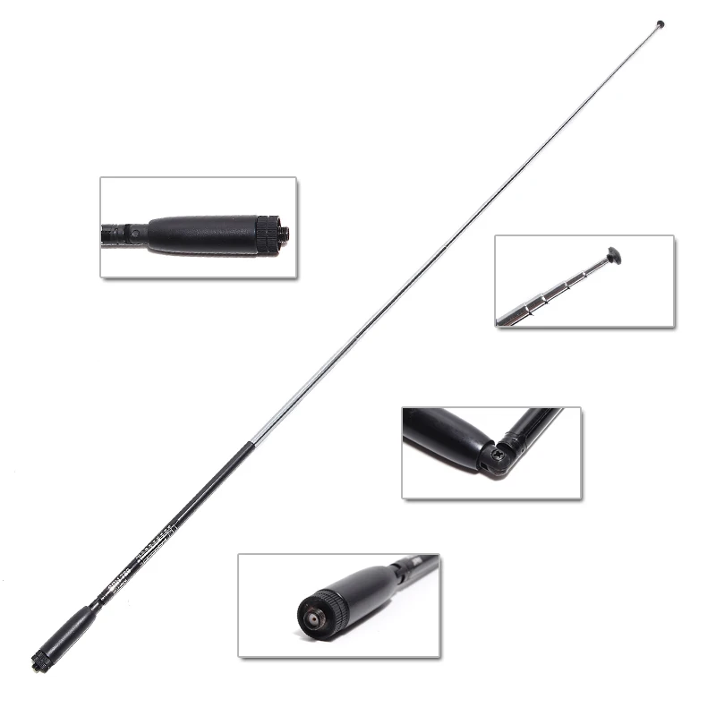 Двухдиапазонная Антенна ABBREE SRH789 SMA Female/Male/BNC 95 МГц 1100 для рации Baofeng WOUXUN TYT Kenwood|antenna