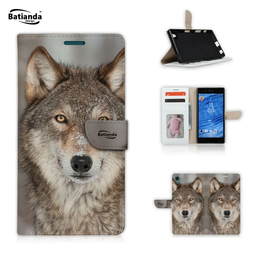 

Luxury Z5 PU Leather Book Wallet Phone Case Coque Cover For Sony Xperia Experia Xpera Z5 Flip Stand + Card Holders Case