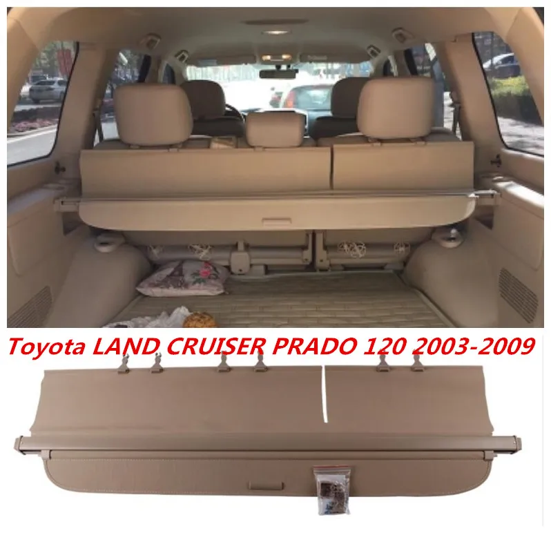 

JINGHANG Car Rear Trunk Security Shield Cargo Cover High Qualit Auto Accessories For Toyota LAND CRUISER PRADO 120 2003-2009