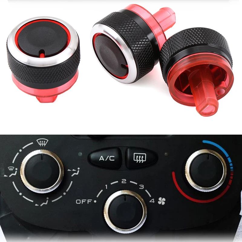 

3PC Air Condition Knob Cars A/C Heater Control Switch For Peugeot 206/207 Parts