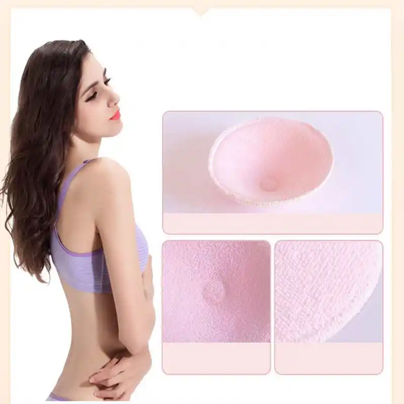 

4PCS Washable Nursing Pads Breast Pad Mum Reusable Cotton Feeding Pad for Maternity Absorbent Breastfeeding Postnatal Supplies
