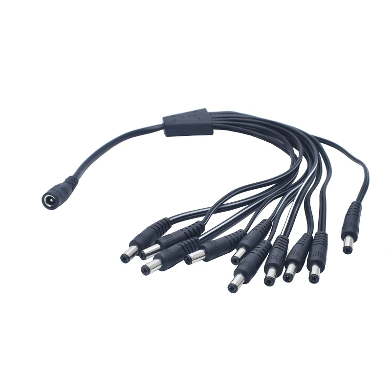 1 DC Female to 16 DC Male 5.5 x 2.1mm Power Extension Wire For CCTV Camera