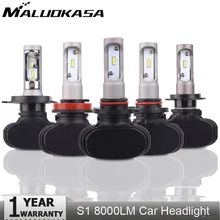 2pcs H4 H7 LED Bulb Headlight CSP Chip 9005 HB3 9006 HB4 H8 H9 H11 H4