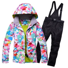 2019 Ski Suit Women Set Windproof Waterproof Warmth Clothes Jacket Ski Pants Snow Clothes Winter Skiing And Snowboarding Suits winter ski suit women brands 2018 ski jacket and pants snow warm waterproof windproof skiing and snowboarding suits
