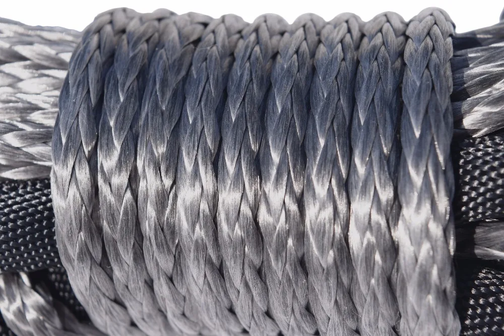 رمادي 6 ملليمتر * 15 متر الاصطناعية ونش حبل ، 1/4 \