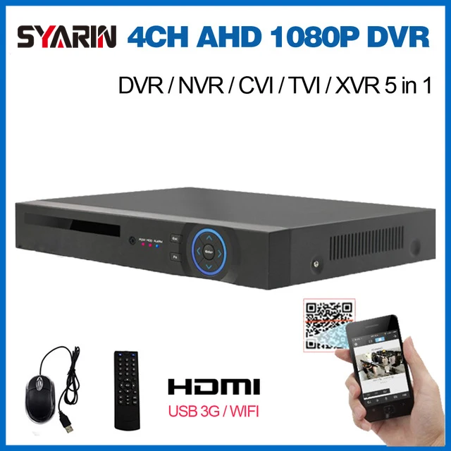 

4ch AHD 1080P CCTV surveillance DVR NVR ONVIF P2P 4channel AHD-H 2MP DVR WIFI H.264 digital video recorder