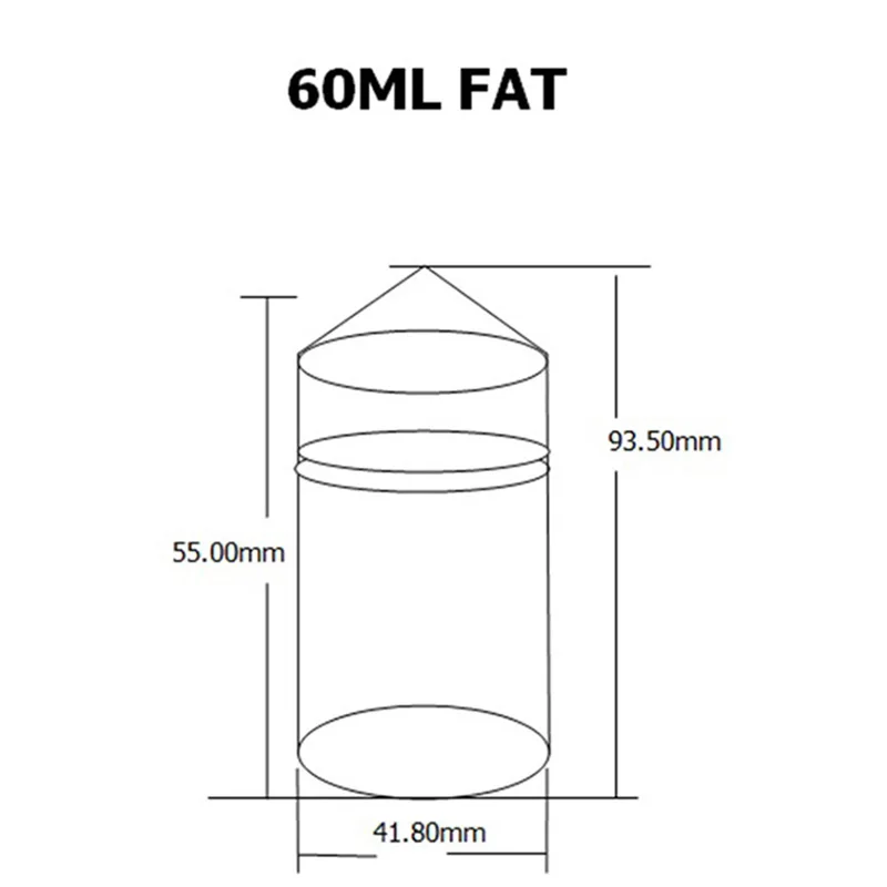 50 шт пустые бутылки для электронных жидкостей 10 мл 15 мл 30 мл 50 мл 60 мл 100 мл 120 мл пластиковый длинный флакон-капельница для жидких жидкостей - Цвет: 60ml Fat