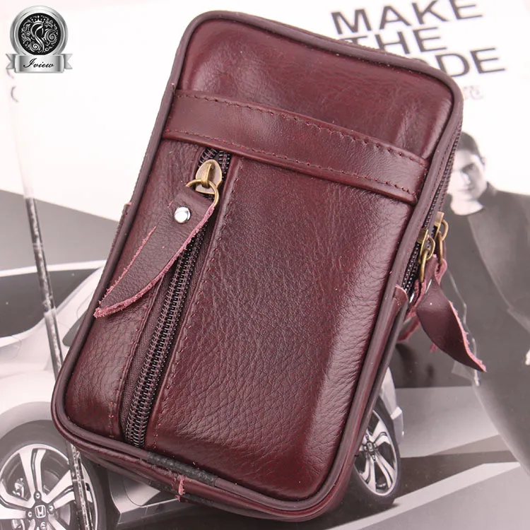 

Retro Fashion Leather Men's Waist Packs Casual Multi-function Waist Wallet Pocket Men's Mobile Phone Bag for 4.74/5/ 6 inch