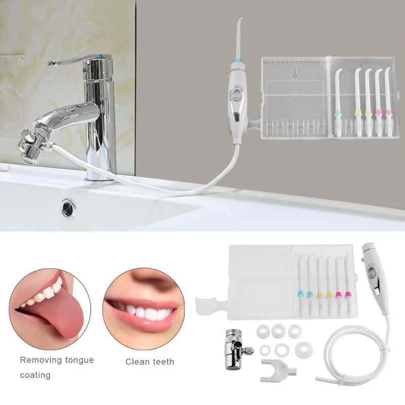 1 pcs Portable Power Floss Dental Water Jet Tooth Pick No Batteries Dental Cleaning Whitening Cleaner Kit Oral Hygiene