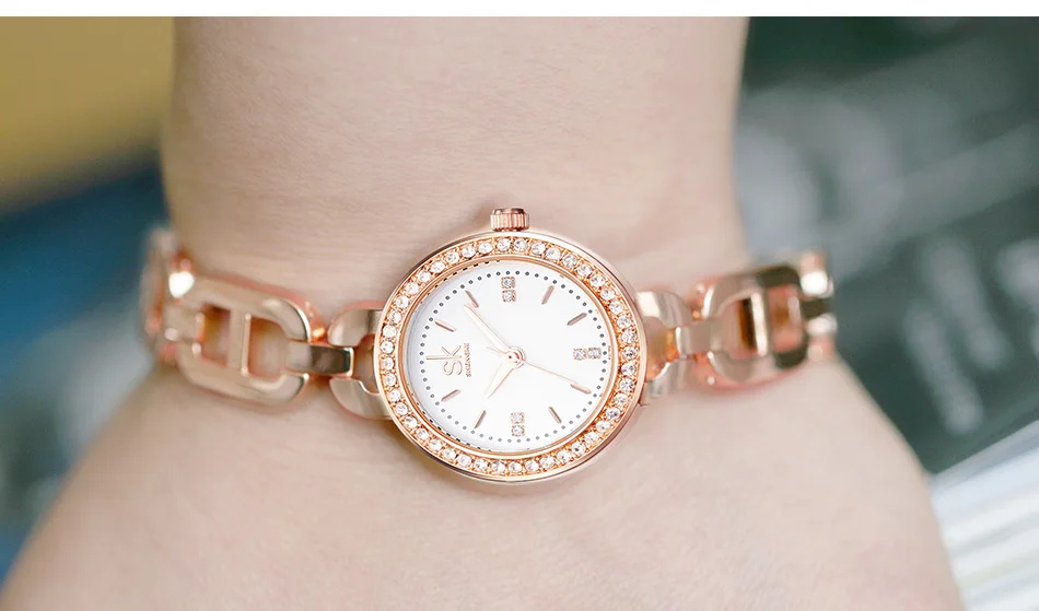 SK высококачественные женские модные часы-браслет наручные часы золотые женские брендовые ювелирные изделия женские кварцевые часы Reloj Mujer