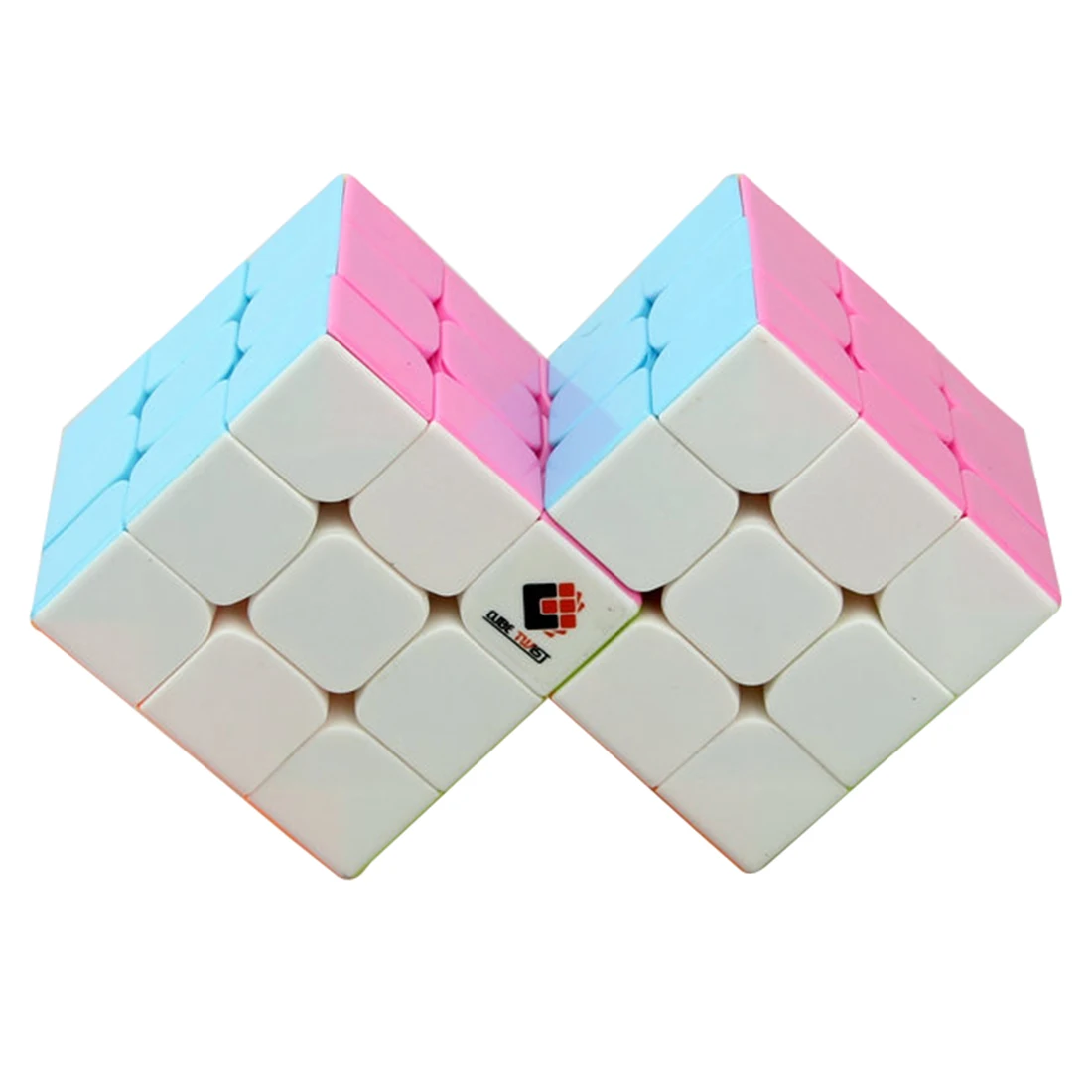Cube Twist Double 3x3 Conjoined Magic Cube Speed Cube Puzzle Toy Colorful