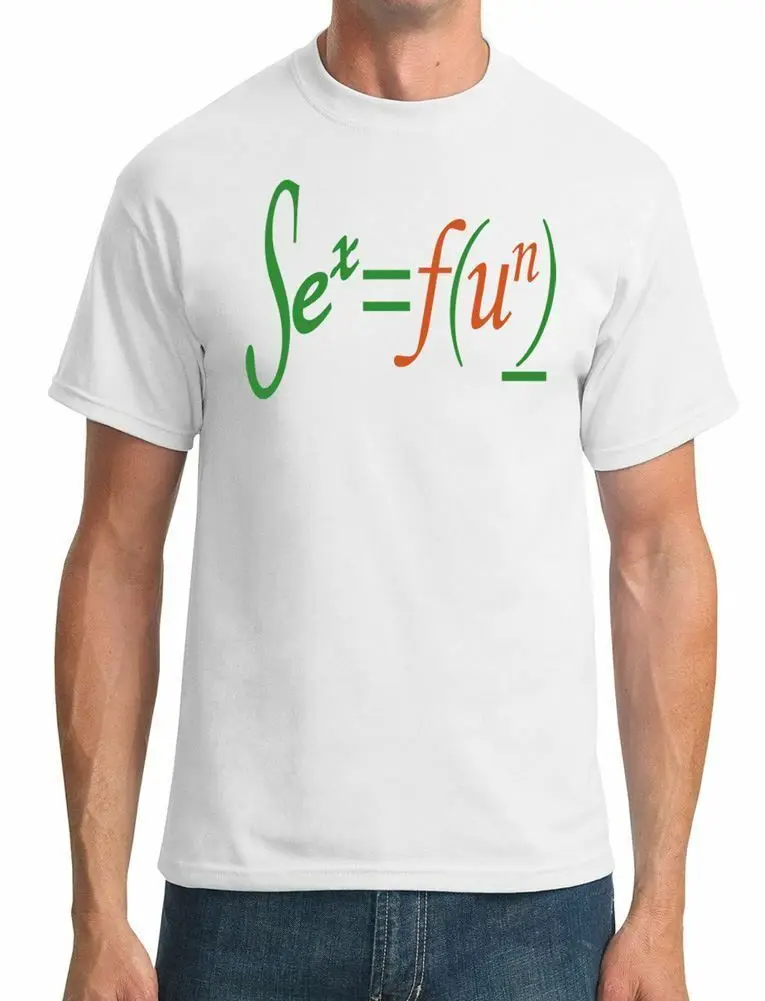 Sex = Fun-Funny Maths Equation-Мужская футболка удобная Повседневная с коротким рукавом