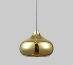 Позолоченная подвесные светильники с E14 гнездо/Алюминий тени с золотой отделкой 250 мм (10) открыть/Кухня River Island, Еда барная стойка